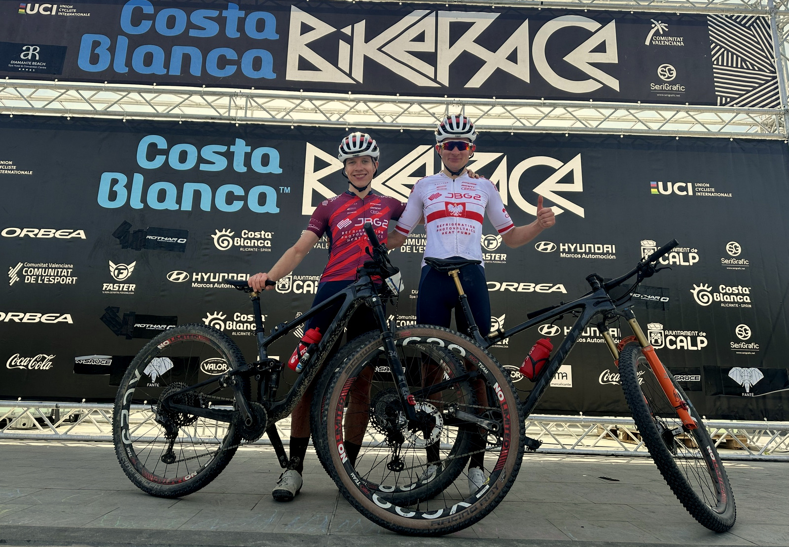 Krzysztof Lukasik Karol Ostaszewski JBG2 Team Costa Blanca Race 1 Krzysztof Łukasik wygrywa Costa Blanca Bike Race 2024
